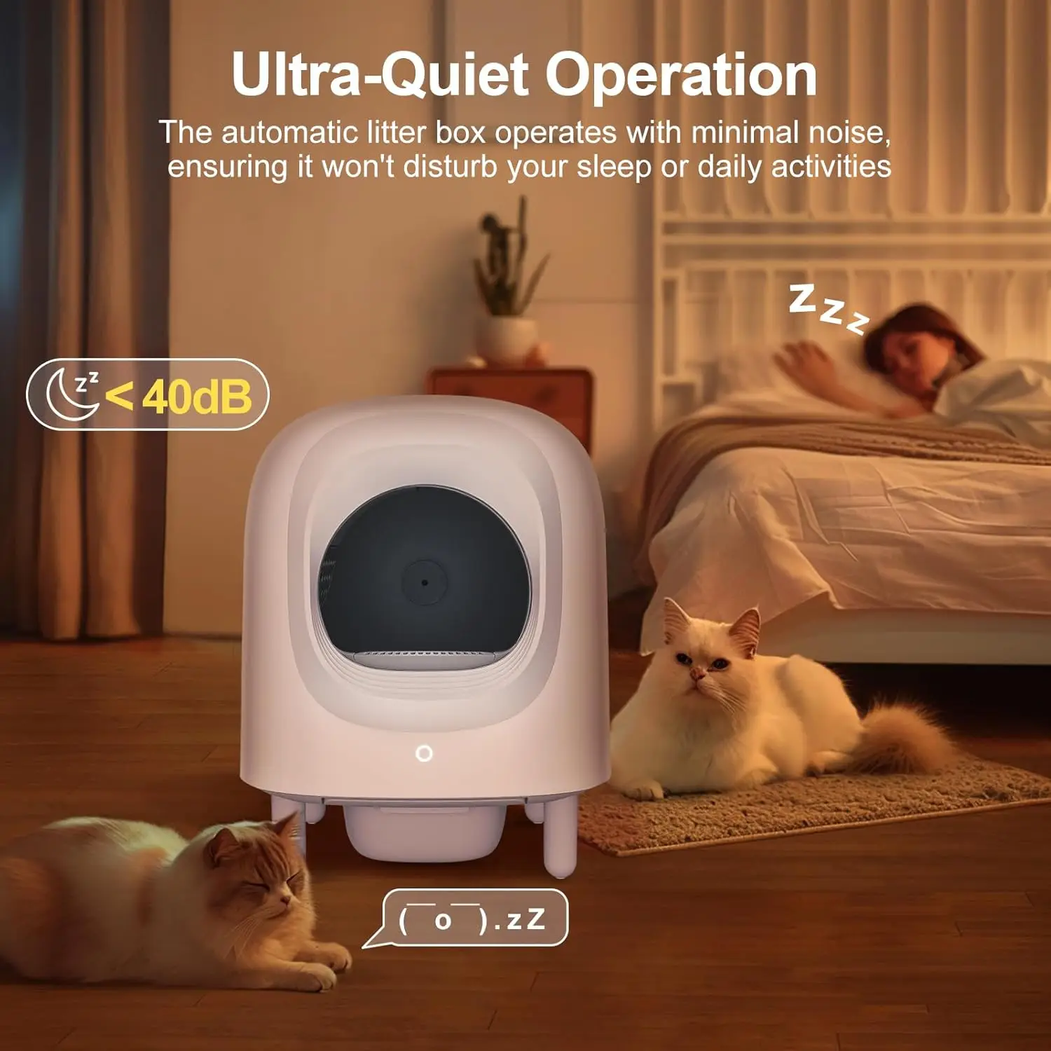 Petree Smart Cat Litter Box Automatic Self-cleaning cat Toilet Litter Box WIFI Remote Control Pet Tray Detachable Cat Toilet
