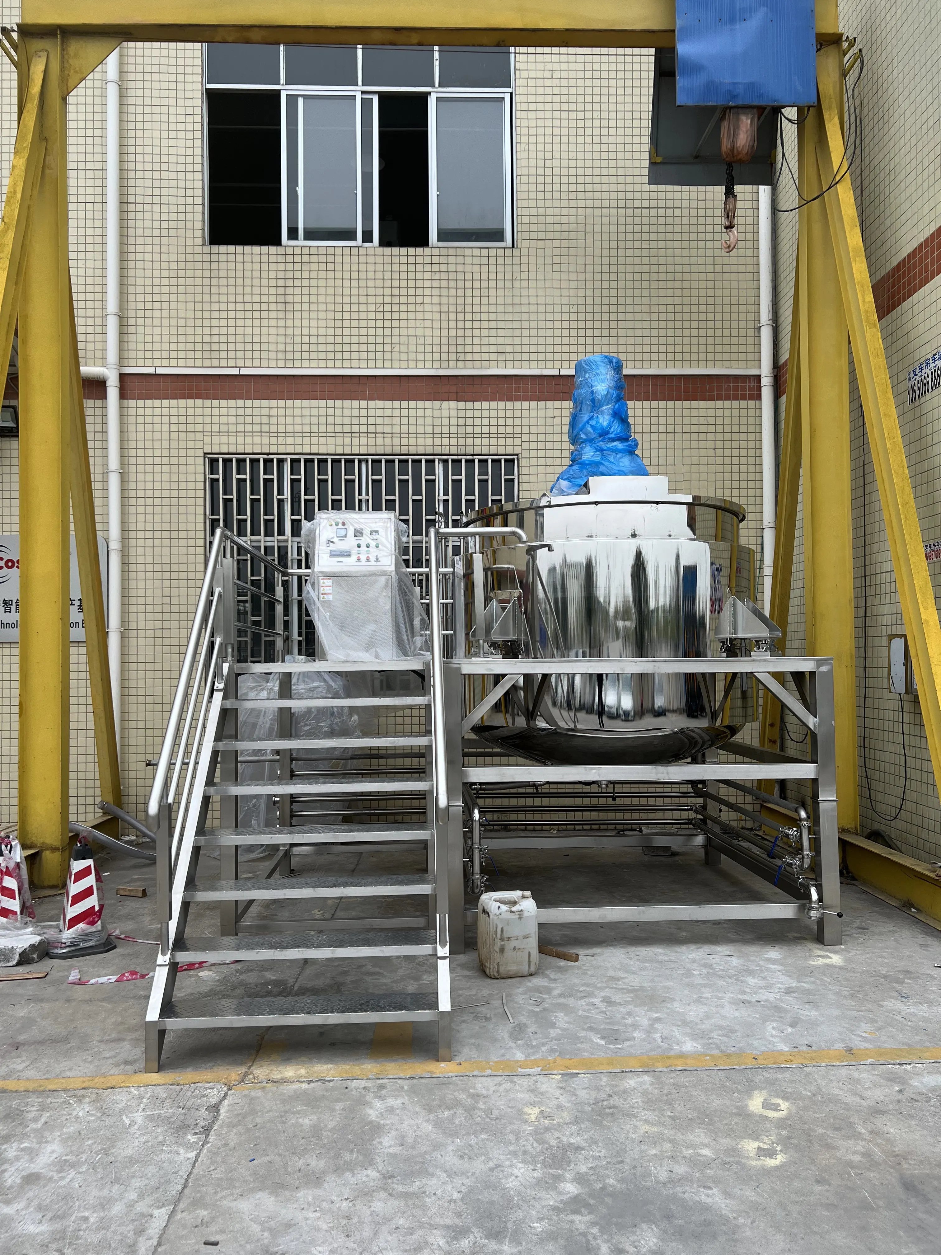 5000L Liquid Soap Homogenizing Mixer Blending Machine Mixer tank with Agitator Gel Making Machines Soap Mixer Machine Liquid