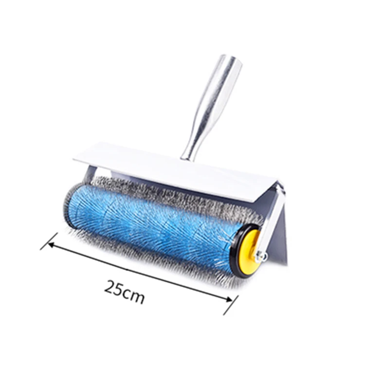 Yuly 9 Inch Screed Spiked Roller Latex Floor Self Leveling Screed Spiked Roller Bubble Remove Paint Spiked Roller Tool Self Leveling Roller