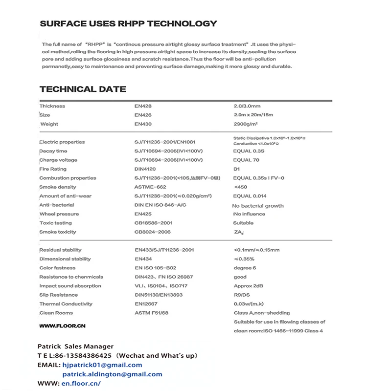 Hot Sale Non-Slip Conductive Floor Tile Laboratory Flooring For Warehouse