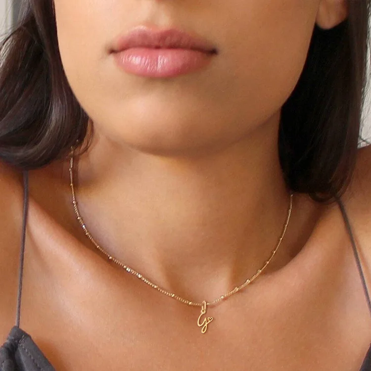 Alphabet Pendant Necklace