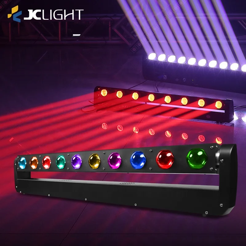 Hot Sale Dj Equipment Disco Luces 10x40w Stage Led Lights Bar 10pcs Rgbw 4in1 Led Beam Moving Head Pixel Control Dj Light