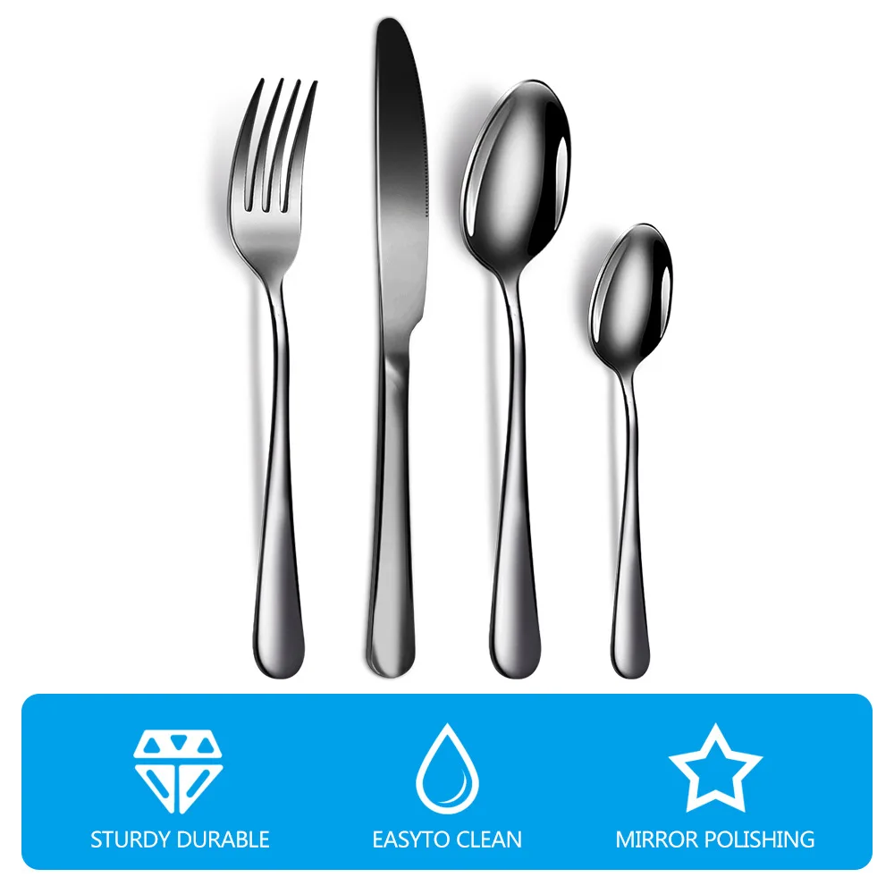 Stainless Steel Knife Fork Spoon Hanger Gift Set Tableware Knife Fork Spoon 24 Piece Set