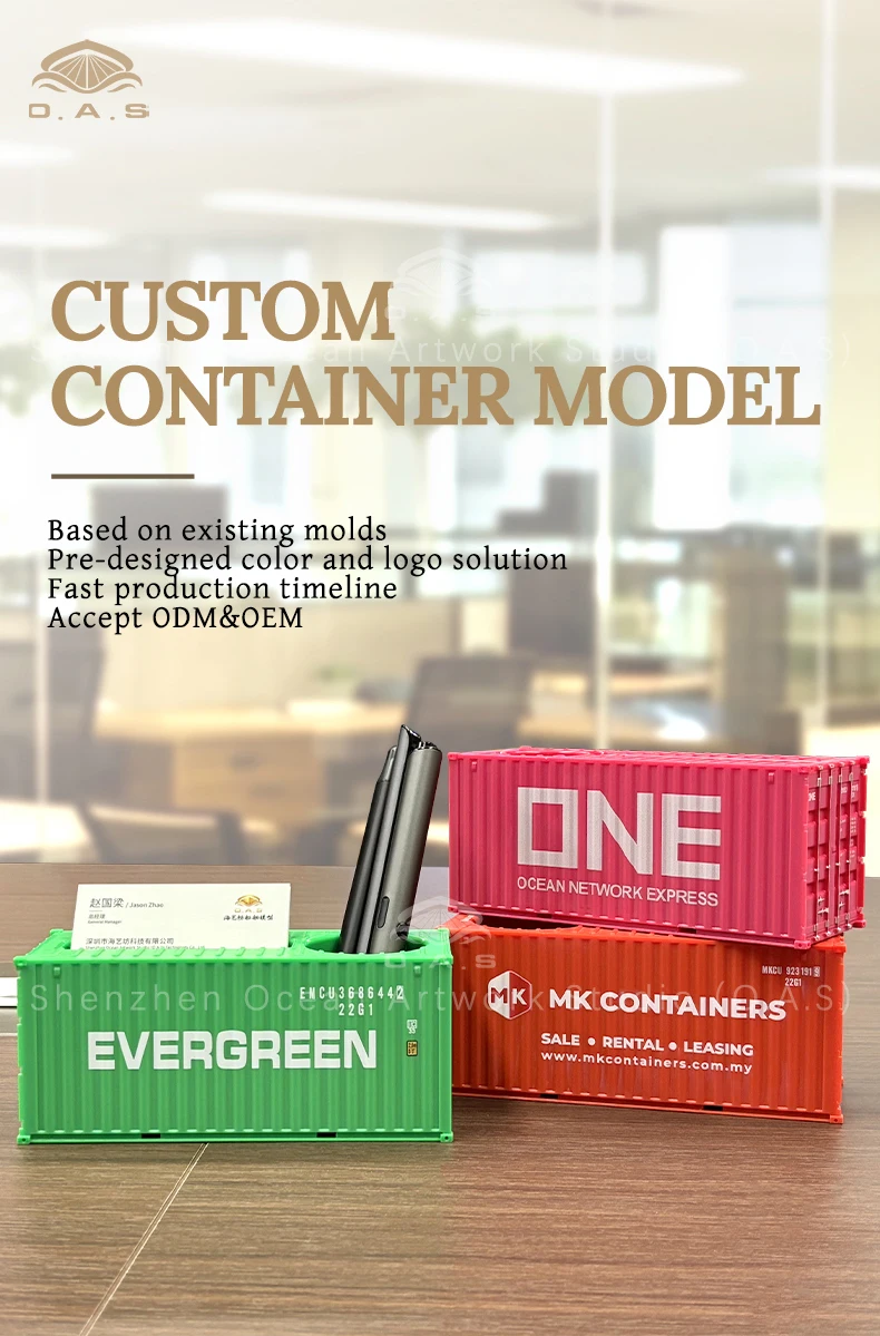 ltide plastic storage box model scale 135 shipping container oas factory customizable pen holder model-6