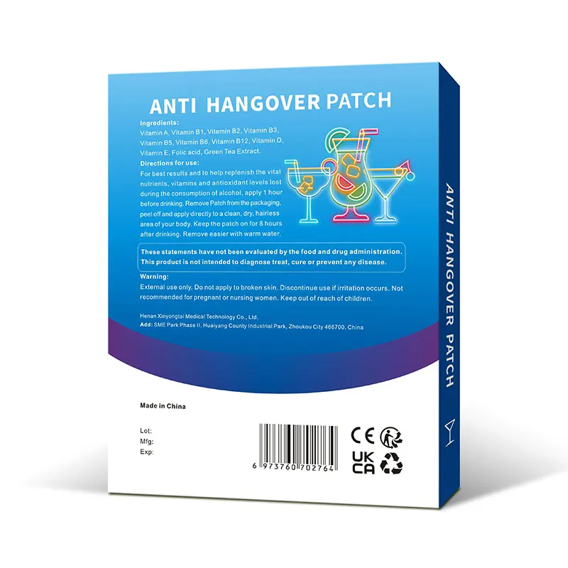 Safe Easy Use Prevent Hangovers Patches Health Care Hangover Relief  Plasters - China Anti Hangover Plasters, Relief Hangover Patches