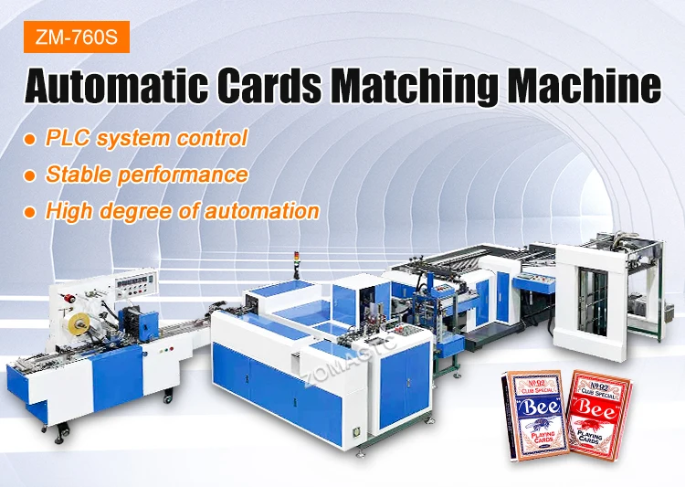 Card Riffling Machine Perfect Automatic Playing Card Slitting and Die Cutter Paper Card ...