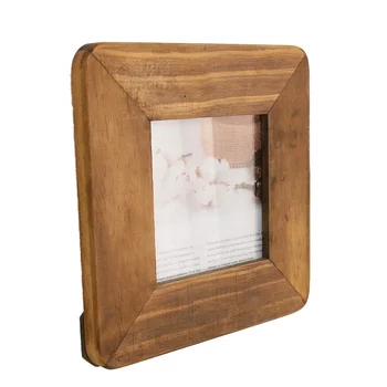 Factory Wholesale decorative frame solid wood photo frame mini customized decorative designing rustic wooden photo frame