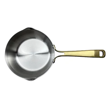 18cm Champagne Gold Stainless Steel Saucepan Japanese Style Milk Pan