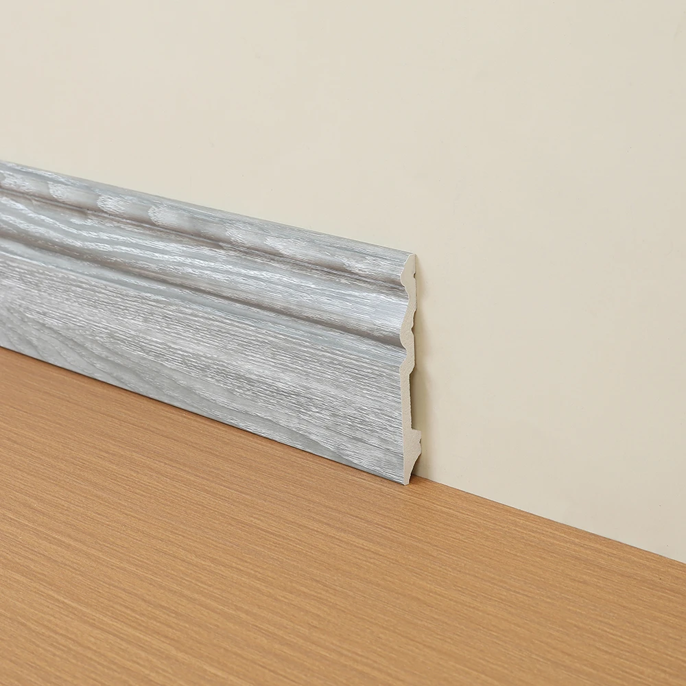 2025 New Arrival Waterproof PVC PS Skirting Board Eco-Friendly and Recyclable Skirting Flooring Accessories