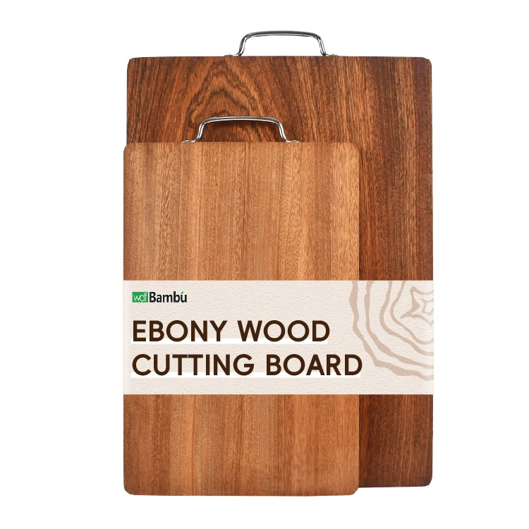 Blocco Macellaio WDF in Legno Massiccio Reale, Spesso e Resistente, 2 Pezzi, Grande Tagliere in Legno, Tagliere da Cucina in Legno