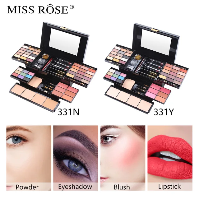 Miss Rose Makeup box 39 color matte eyeshadow makeup box blush high gloss powder multi-function trimming make up tray - Image 5