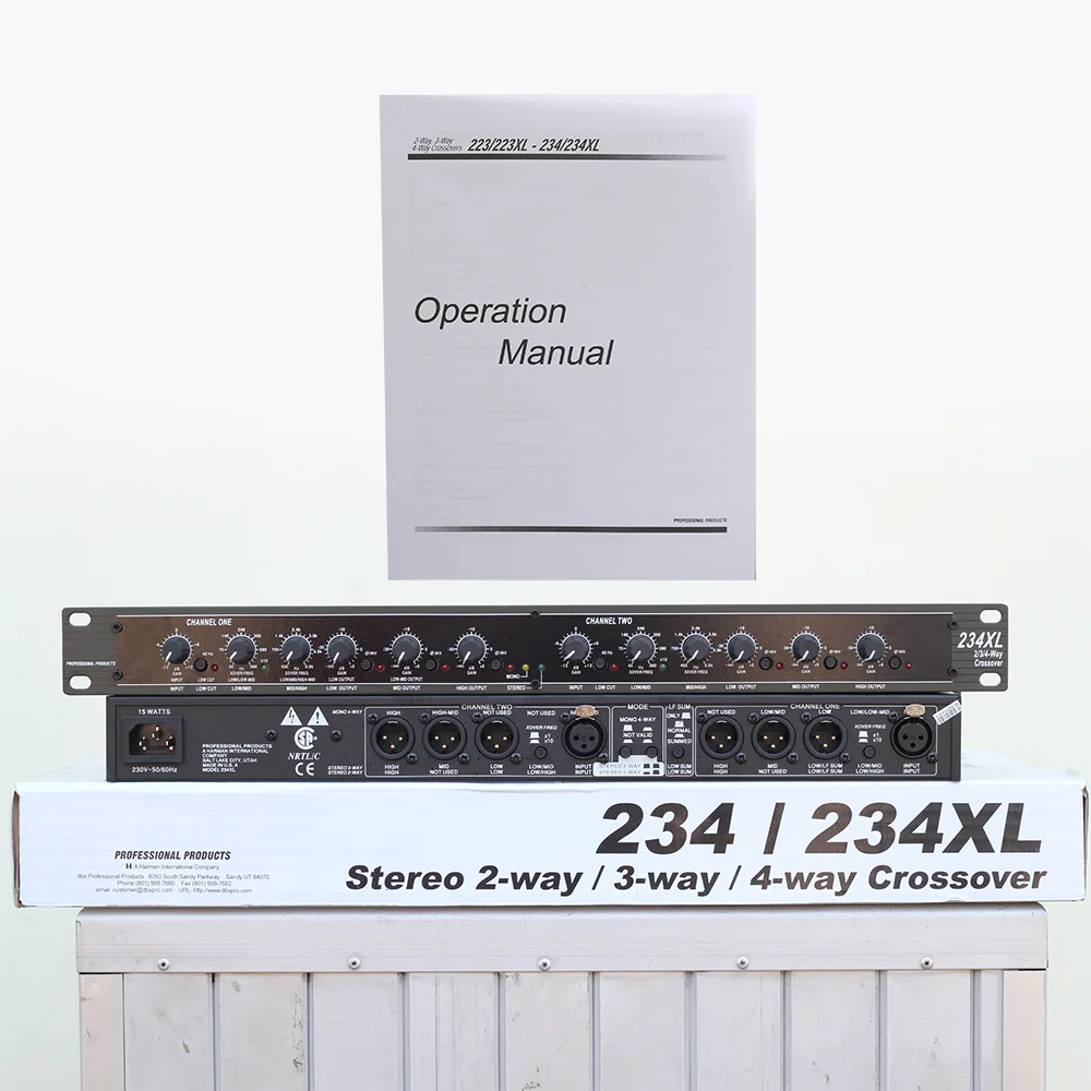 Dbx 234XL Stereo/Mono Crossover for Professional Audio - Clear