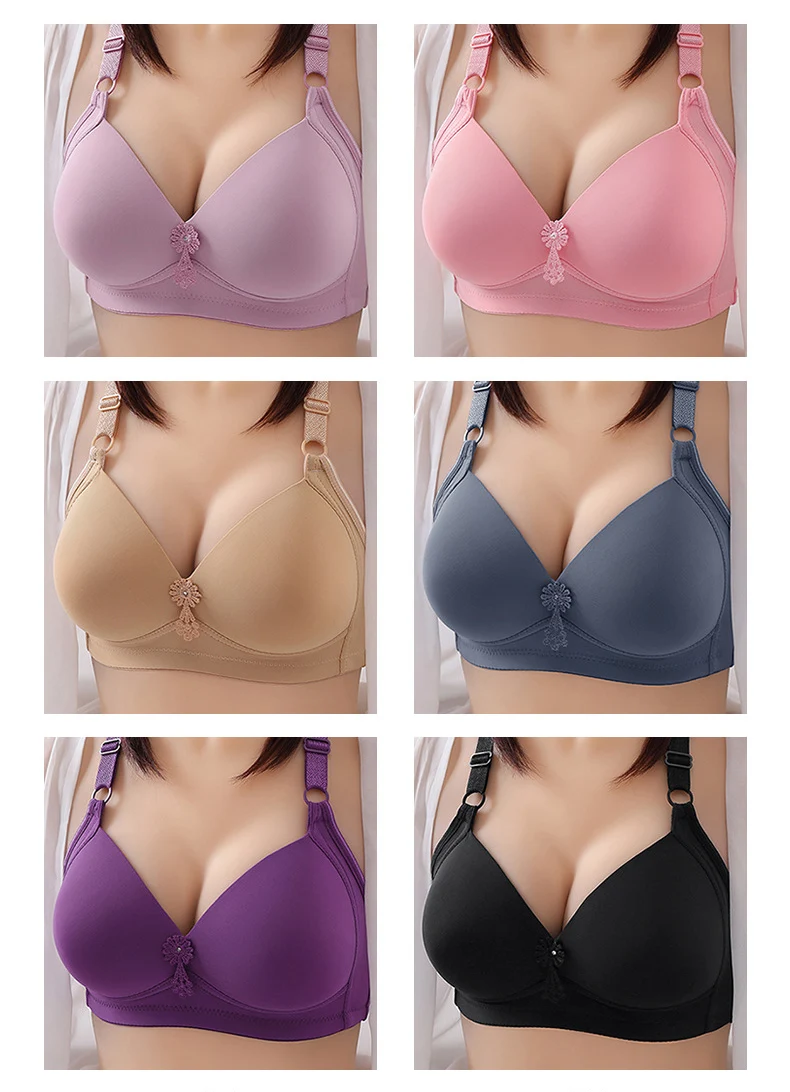 Plus Size Bras For Women Cotton Bra Big Size Lace Full Cup Underwire Plus Size Lace Padded Large