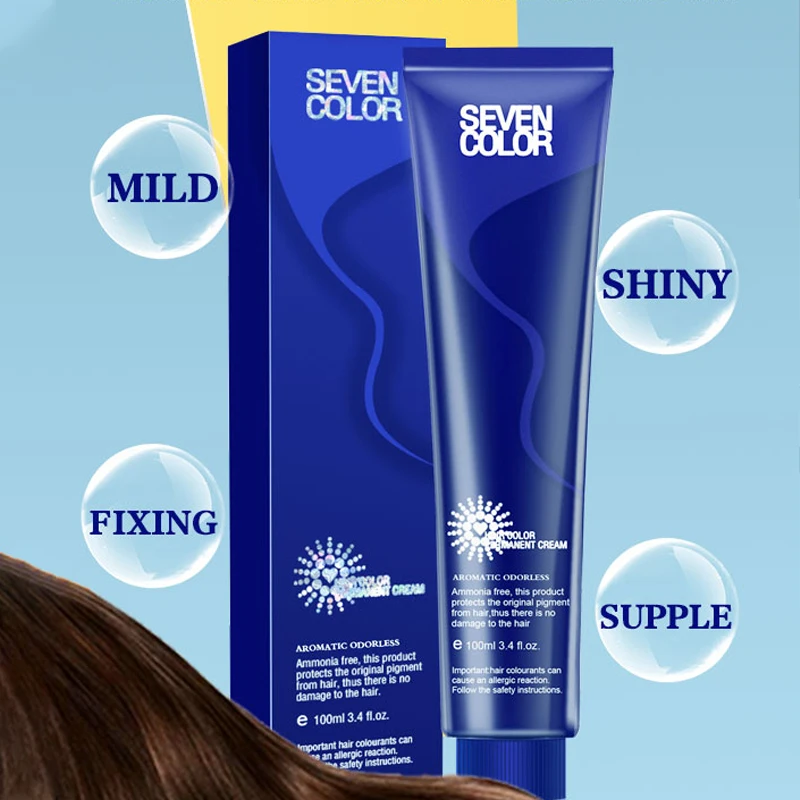 ヘアアクセサリー Seven colors SEVEN COLOR Professional Hair Color Cream - Low Ammonia, Permanent