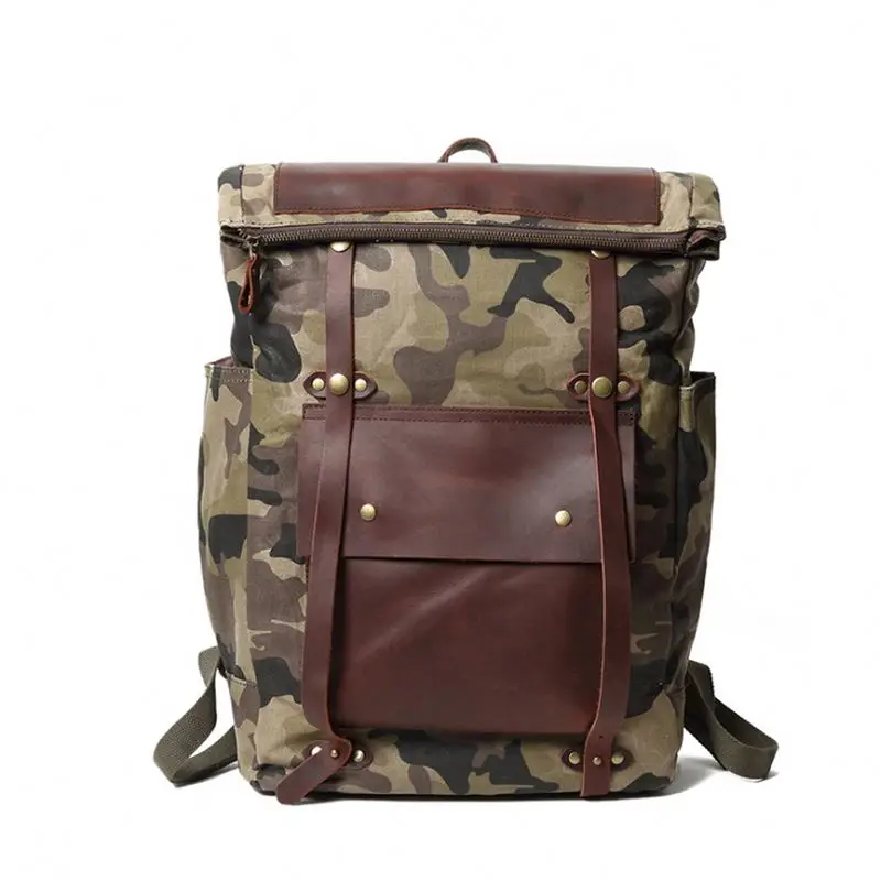 camo canvas backpack