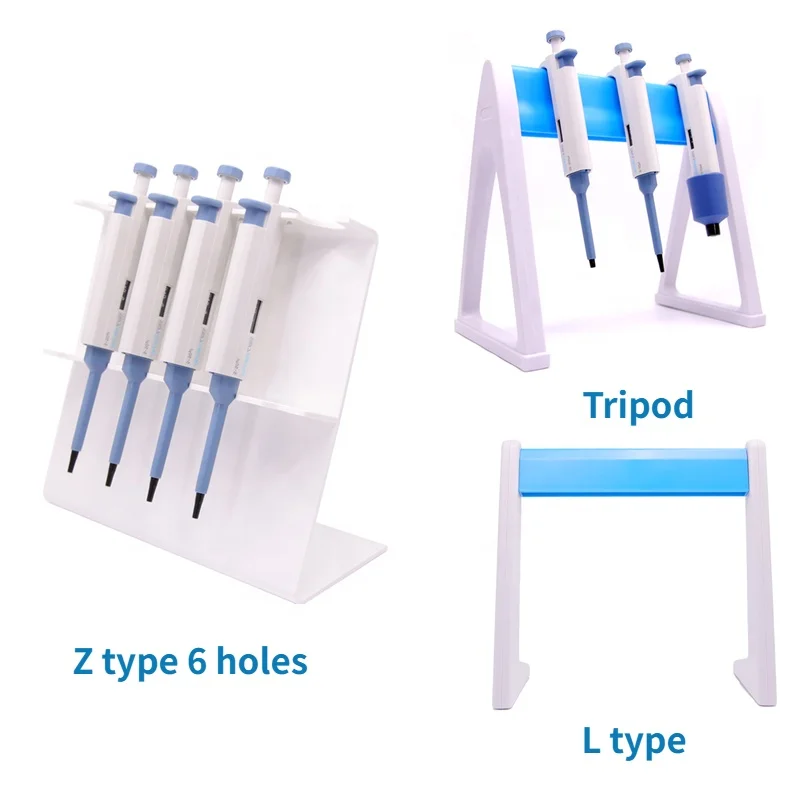 Weiai Plastic Linear Micropipette Holder L Type Pipette Rack Up To 6 Laboratory Pipette Stand