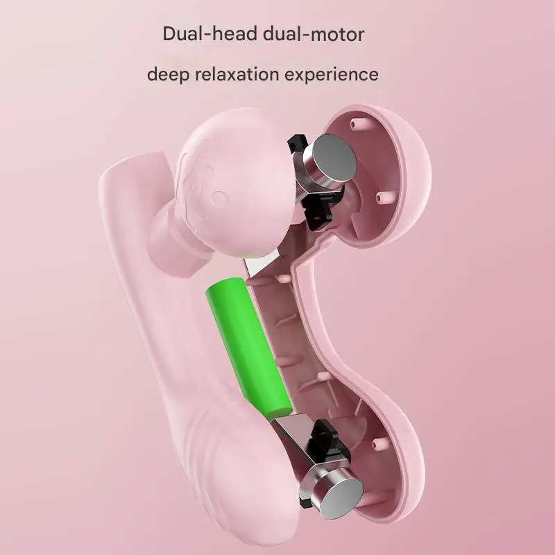 Mini Massage Gun Portable Deep Tissue Muscle Massager Double Head Percussion Gun Fast Charging OEM Wholesale