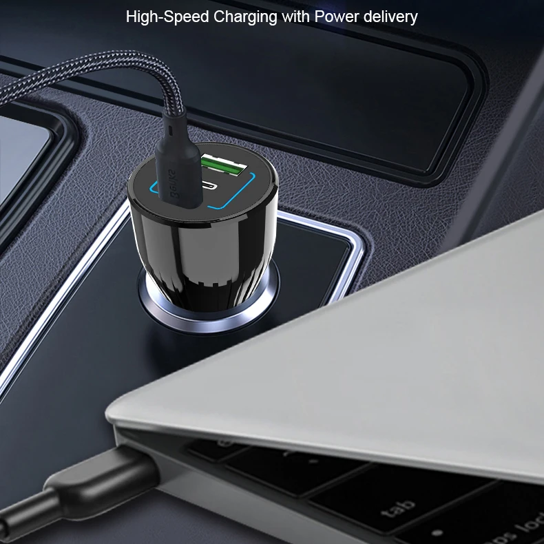 3 в 1 несколько портов 95W Выдвижной USB Автомобильное зарядное устройство типа C PD автомобильное зарядное устройство для мобильного телефона для ноутбука MacBook