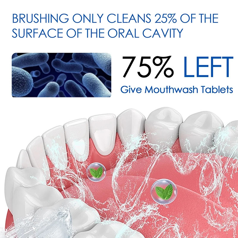 bad breath remover teeth stains clean fresh breath oral care concentrated dental toothpaste mouthwash tablet