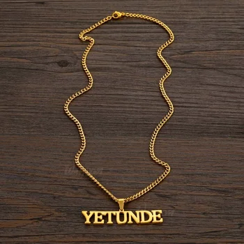316L Personalized Name Necklaces Pendants 3mm Cuban Chain Stainless Steel Link Jewelry Accessaries for Men