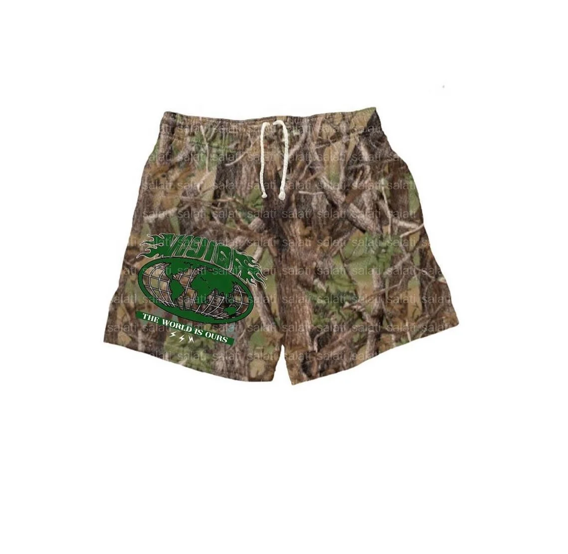 Custom Streetwear Cotton Polyester Sublimation Printed Summer Real Tree Camo Shorts for Men gallery 3