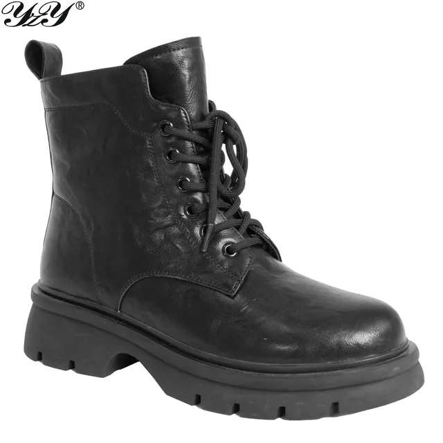 YZY wholesale OEM Women Black PU work Boots