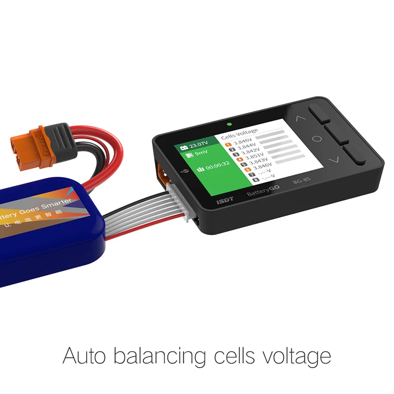 ISDT BG-8s BattGo Smart Battery Checker Balancer Receiver Signal Tester Quick Charge Function for RC Models Lipo Charging