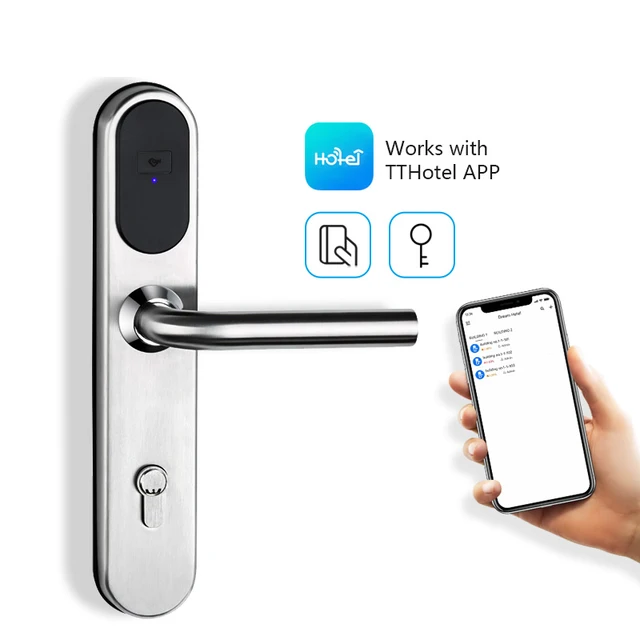 Hotel Smart Keyless BLE APP Password Card Door Lock Cylinders TT Lock App Hotel Door Lock