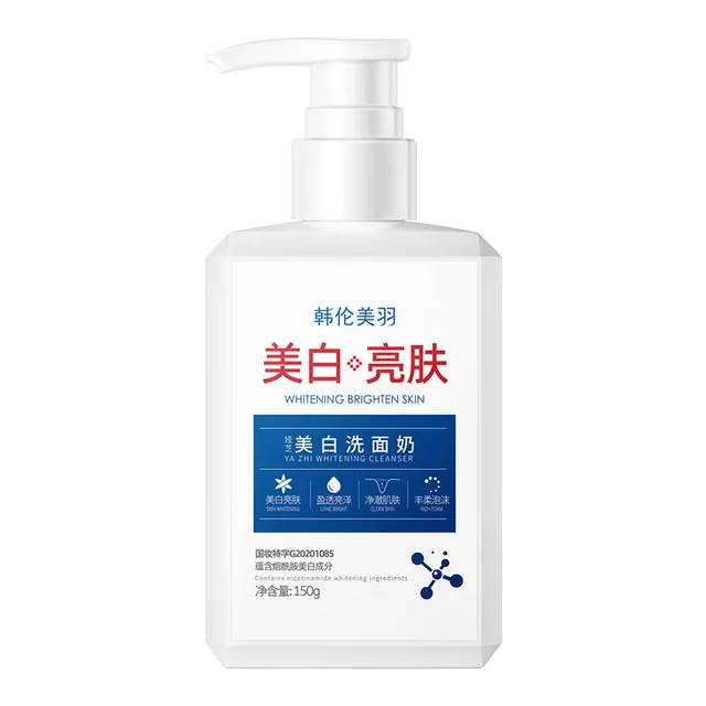 private label natural gentle cleaning pore dirt brighten moisturizing oil control refresh whitening facial cleanser