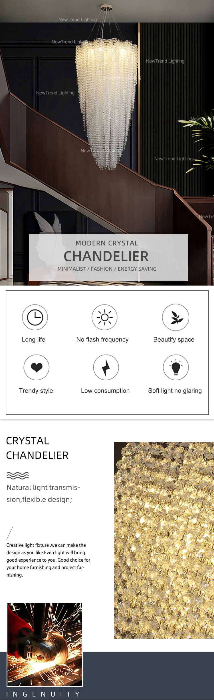 cpl 224 modern design hotel restaurant villa decorative light fixture custom large luxury crystal chandelier lamp-0