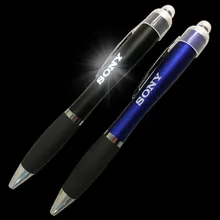 Customized Led Laser Light up Ballpoint Pen with Rubber Grip-personalized Ink Ball Pens Custom Engraved Stylo Promotional Pens