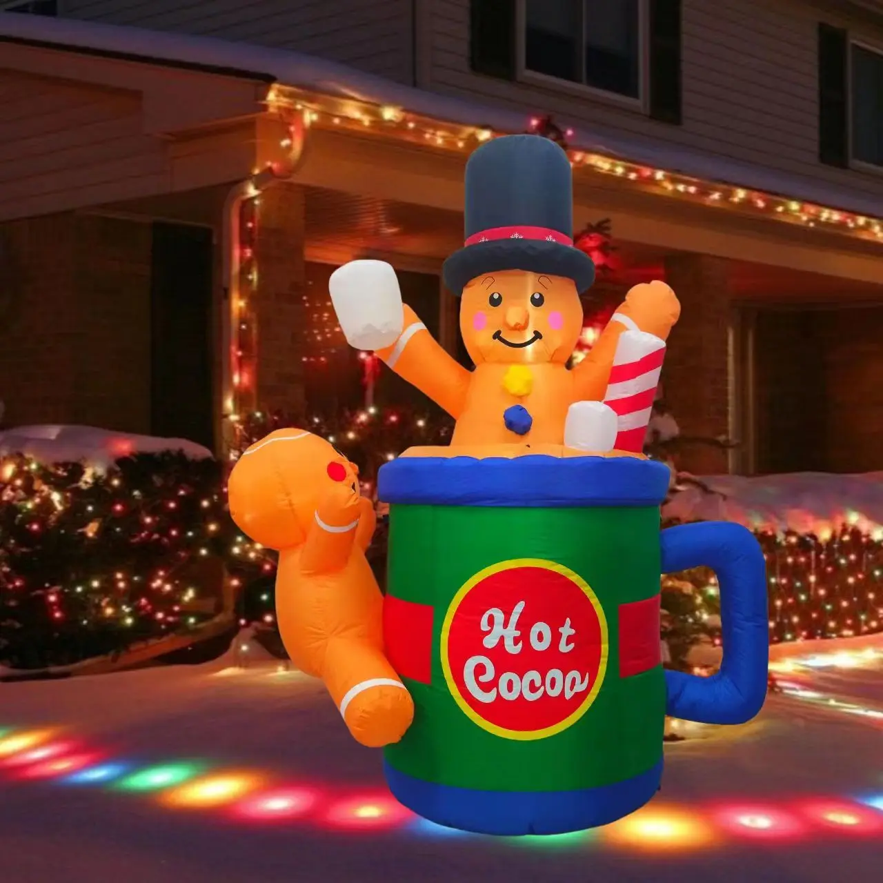 6FT sale Gingerbread Man in Hot Cocoa Mug