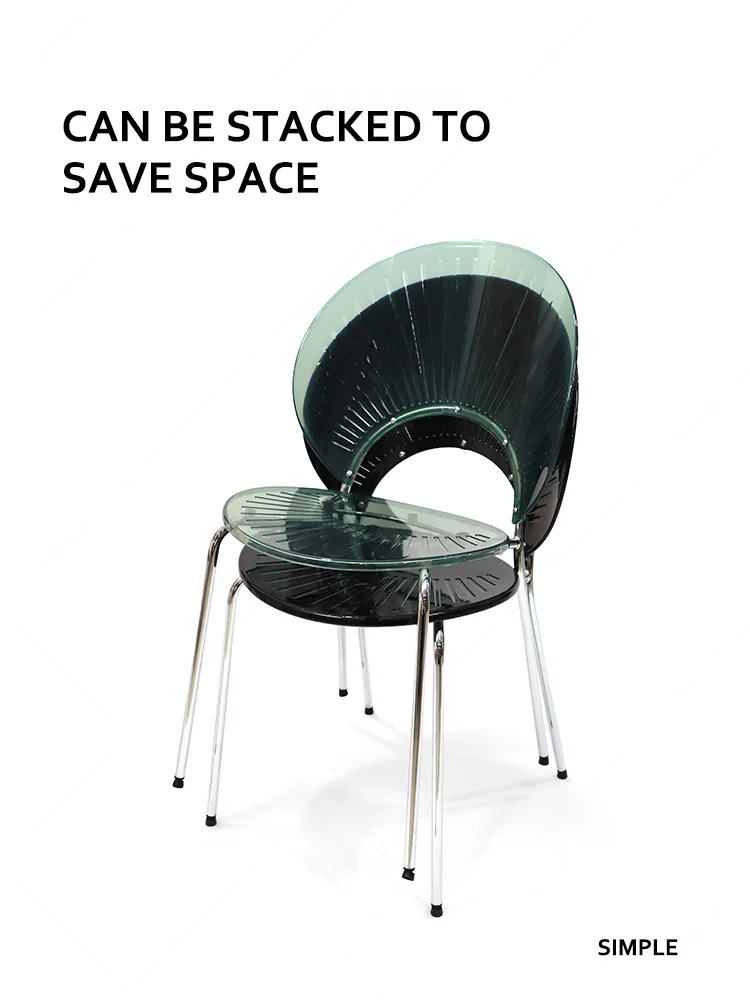 Lightweight Waterproof White & Black Chair ABS Acrylic Stackable Home Furniture for Events Parties Hotels