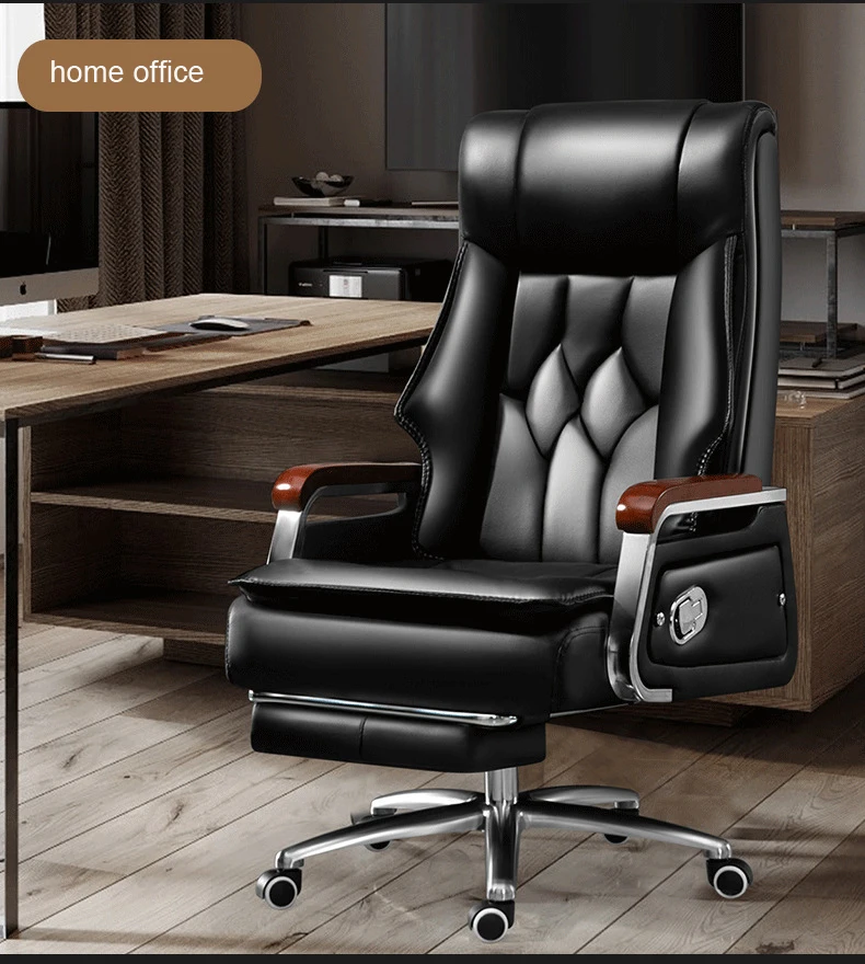 Ergonomic Office Chair - High Back Leather Swivel Desk Chair