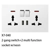 Prise double à 3 broches avec 2 ports USB