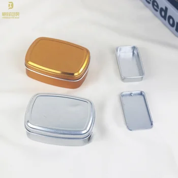 80ml Rectangle Aluminum Box Jar Can Pot 72*53*25mm Recyclable for Soap Cosmetic Gift Use for Loose Powder Skin Care Face Cream