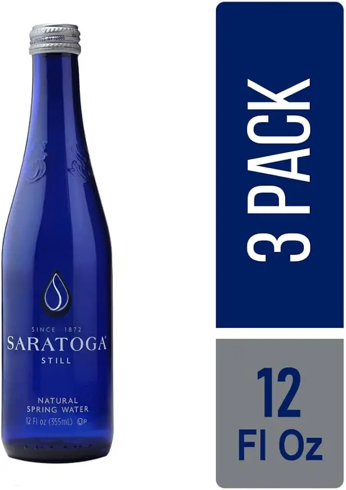 SARATOGA Still Spring Water, Glass Water Bottle, 12 Oz, Pack of 4 Same