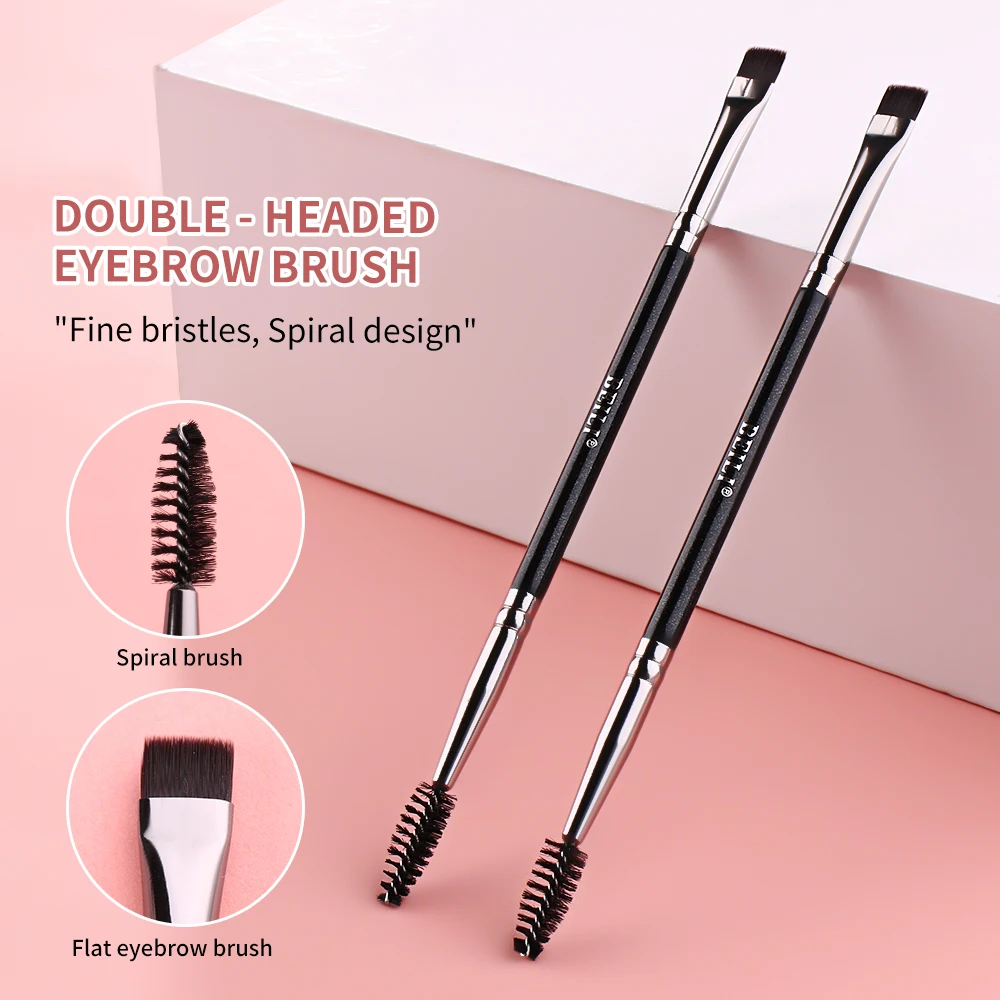 Beili High Quality Double Head Super Thin Flat Eyebrow Brush Private
