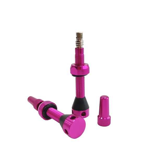 Top quality Pink Mountain Bicycle Tubeless Presta Valve 40/44mm Aluminum Bicycle parts