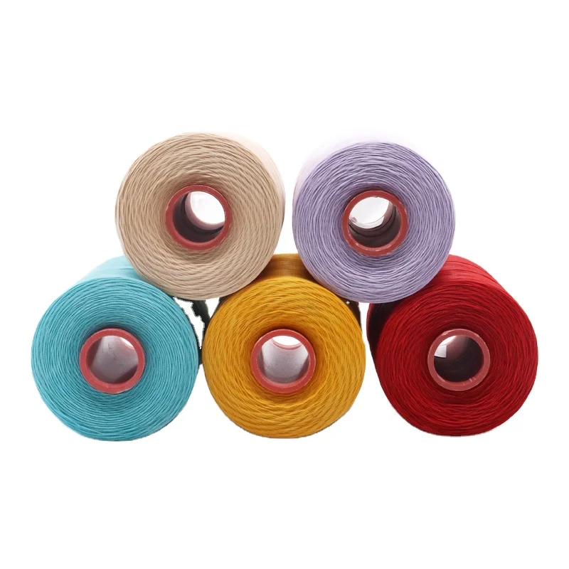 product factory supply 10mm 12mm customized colors leather sew industrial waxed weaving thread-2