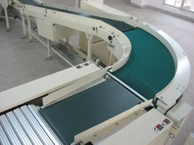 Turning Circular Conveyor Belt  Automatic Assembly Line for Workshop Material Transfer