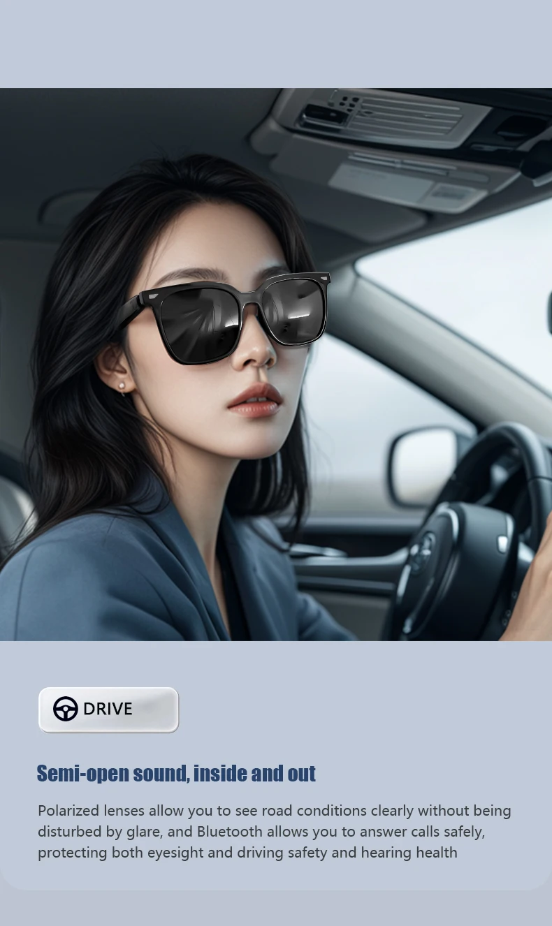 Chinese factory supplier supply Gs01 Smart Glasses For Men Bt 5.3 Sunglasses Touch Earphone 35g Uv400 Polarized Lens Ipx5 Waterproof Music Intelligent Glass - Buy Gs01 Smart Glasses For Men Bt 5.3 Sunglasses Touch Earphone 35g Uv400 Polarized Lens Ipx5 Waterproof Music Intelligent Glass