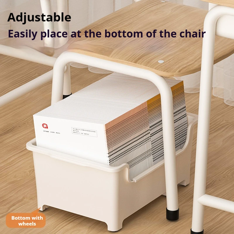 Регулируемый ящик для хранения книг: Инновационная настольная книжная полка студентов с высокой вместимостью и мобильностью