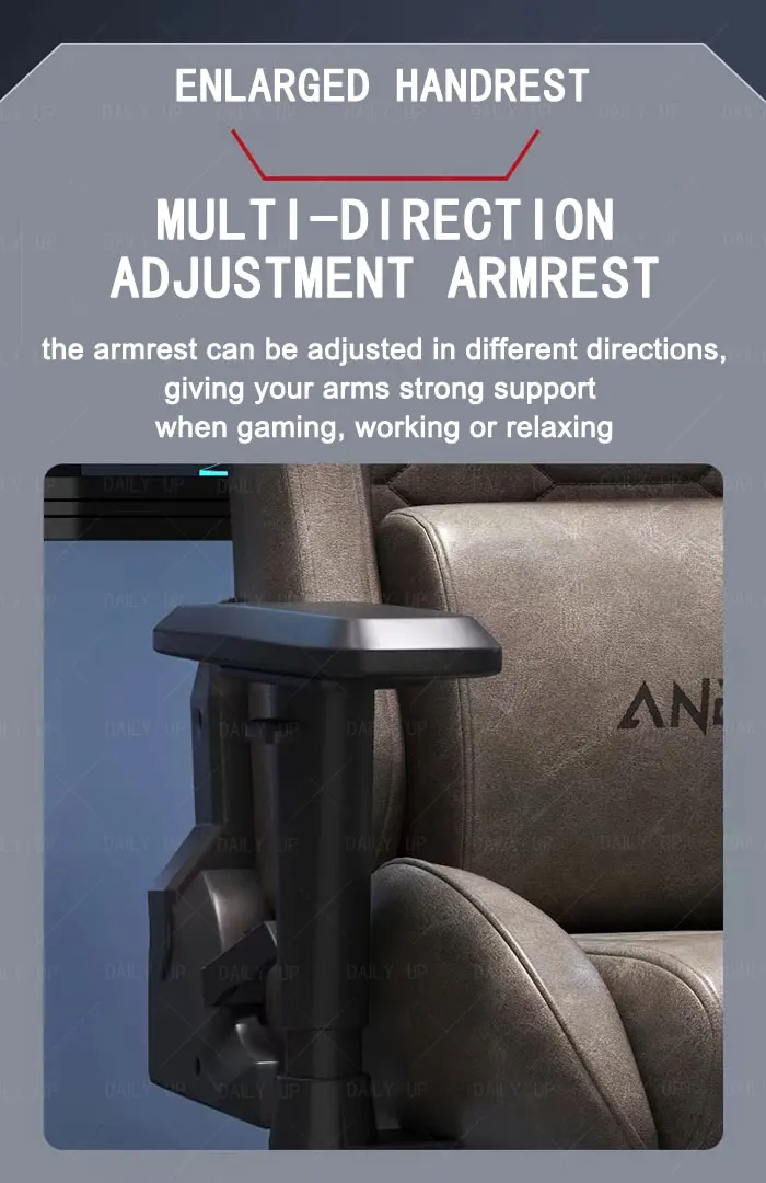 Luxury Faux Leather Gaming Chair With Headrest Footrest Ergonomic Office Computer Chair Swivel Adjustable Recliner Racing Chair