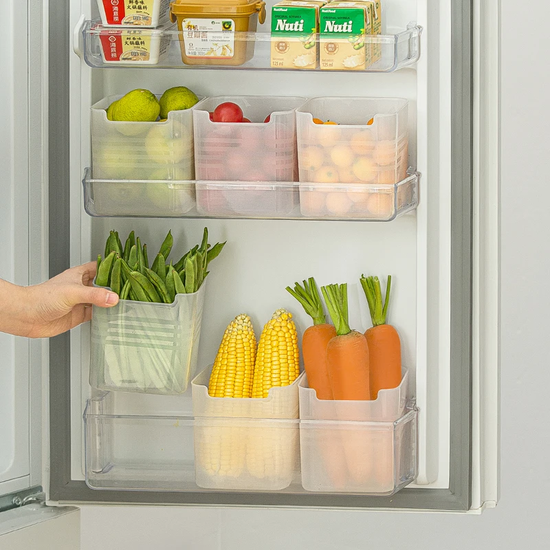 1PCS Fridge Organizer Bin Refrigerator Side Door Food Storage Box