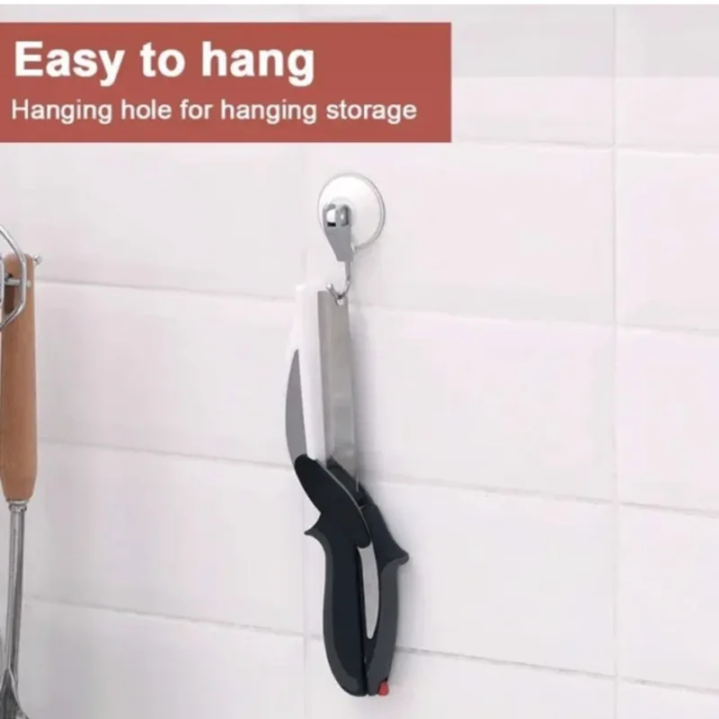 Новый стиль 2024 2 в 1 кухонный резак умный многоцелевой ножницы из нержавеющей стали овощерезка нож для фруктов