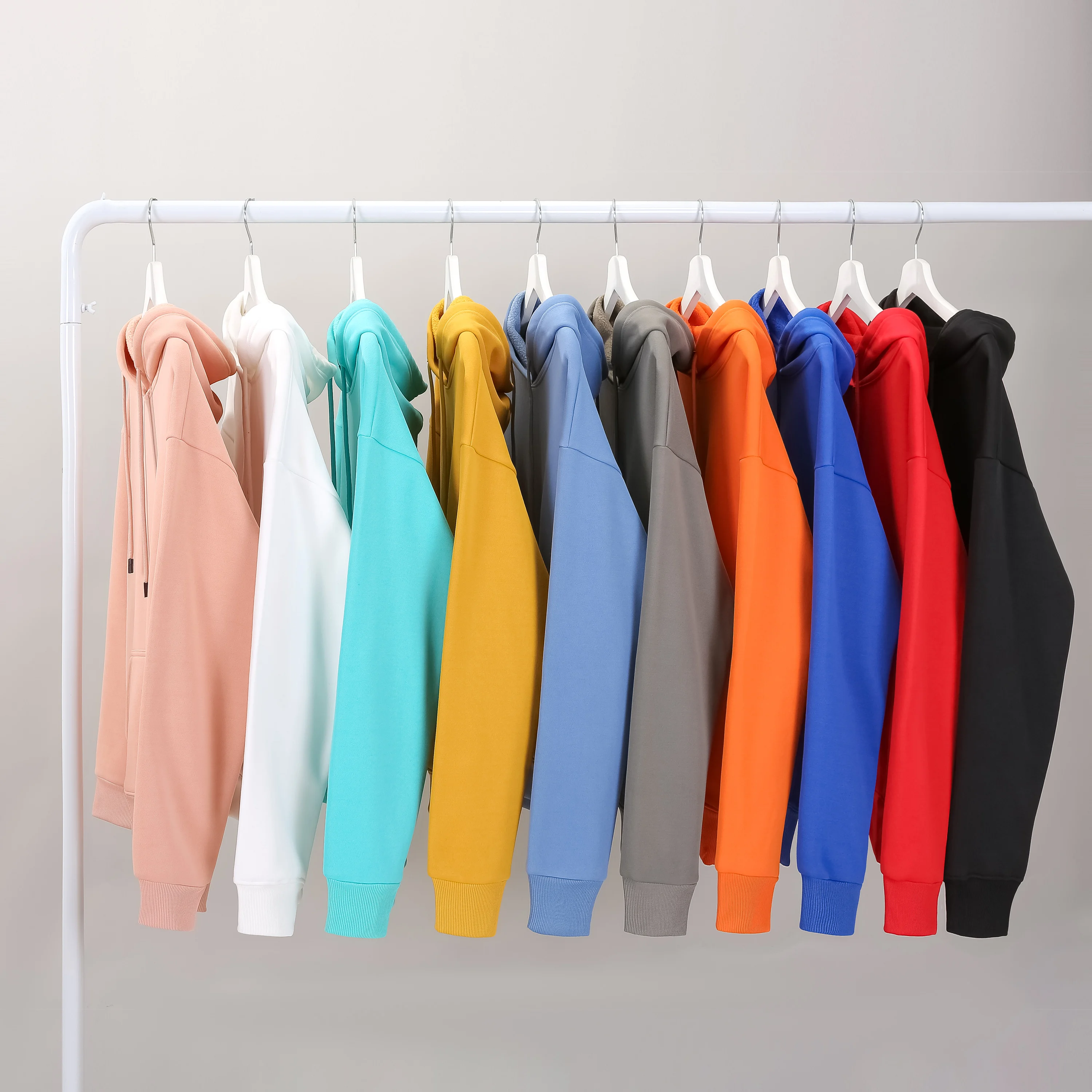 Premium 100 Cotton Plus Size Hoodie for Men High Quality French Terry Fleece Sweatshirt