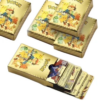 2022 Best Selling Venusaur Gold Pokemon Cards 55 Pcs Pokemon Booster Box Card Pokemon Trading Cards Game