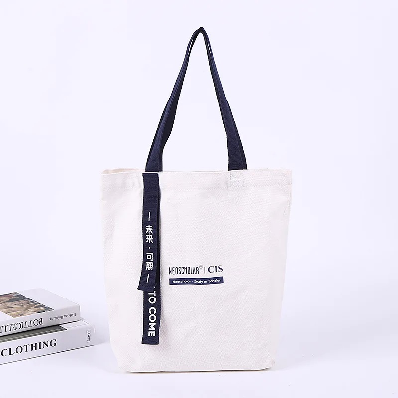 Waterproof Custom Personalized Shopping Shoulder Canvas Tote Bags With