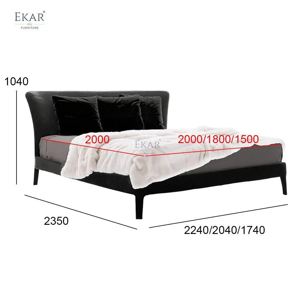 product modern stainless steel bed frame with gunmetal hardware legs-67